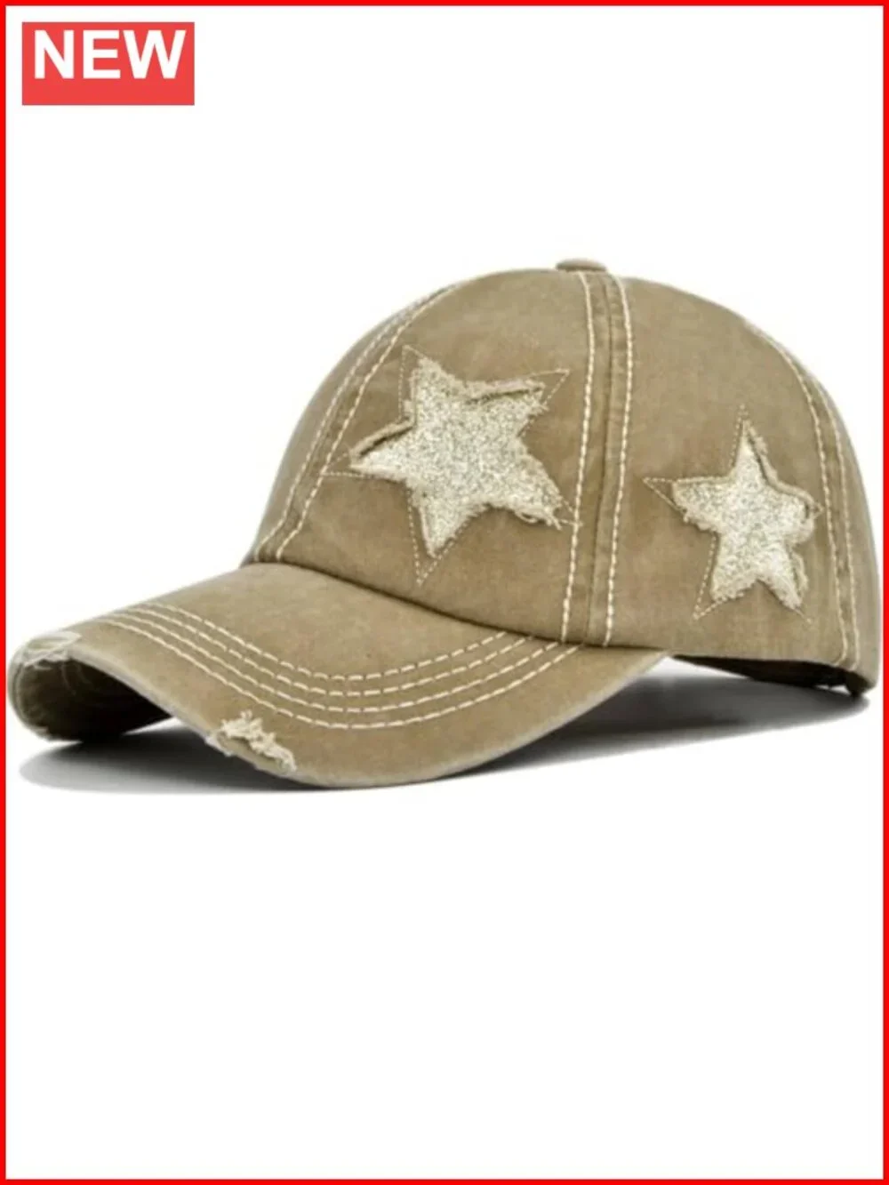 Women's High Ponytail Baseball Cap with Adjustable Velcro Closure